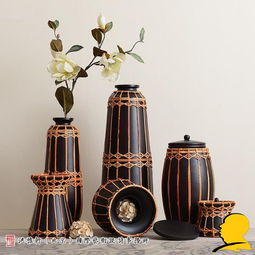 淡雅木香 中式装修工艺品花器摆件的自然风韵