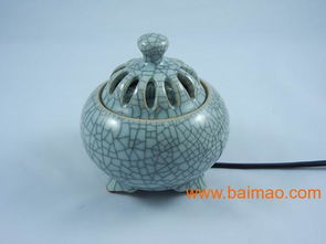 苹果哥窑电子熏香炉 融合传统裂纹工艺与现代智能设计